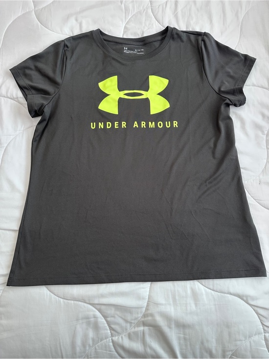 Under Armour Tops - Under Armour Black Tee with Neon Yellow-Green Logo